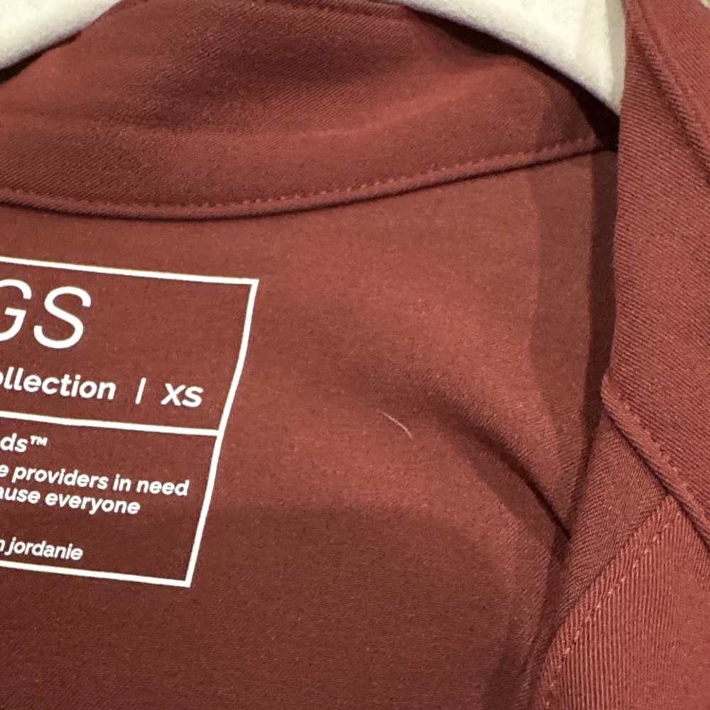 Figs Maroon Technical Scrub Top - image 3